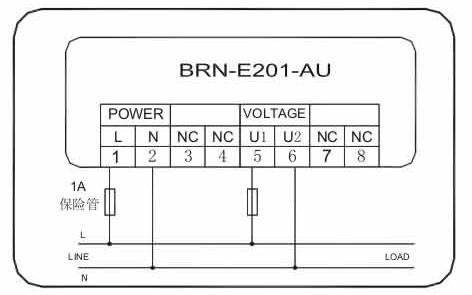 BRN-E201-AU单相数字电压表