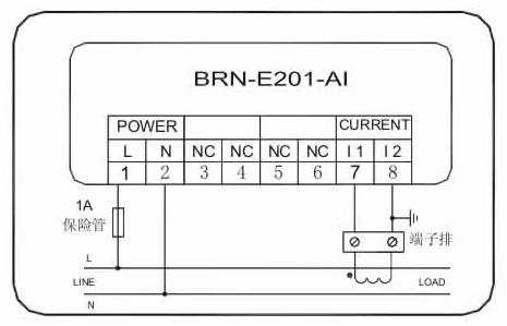 BRN-E201-AI单相数字电流表