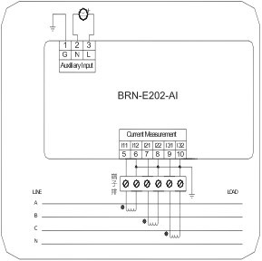BRN-E202-AI三相数字电流表